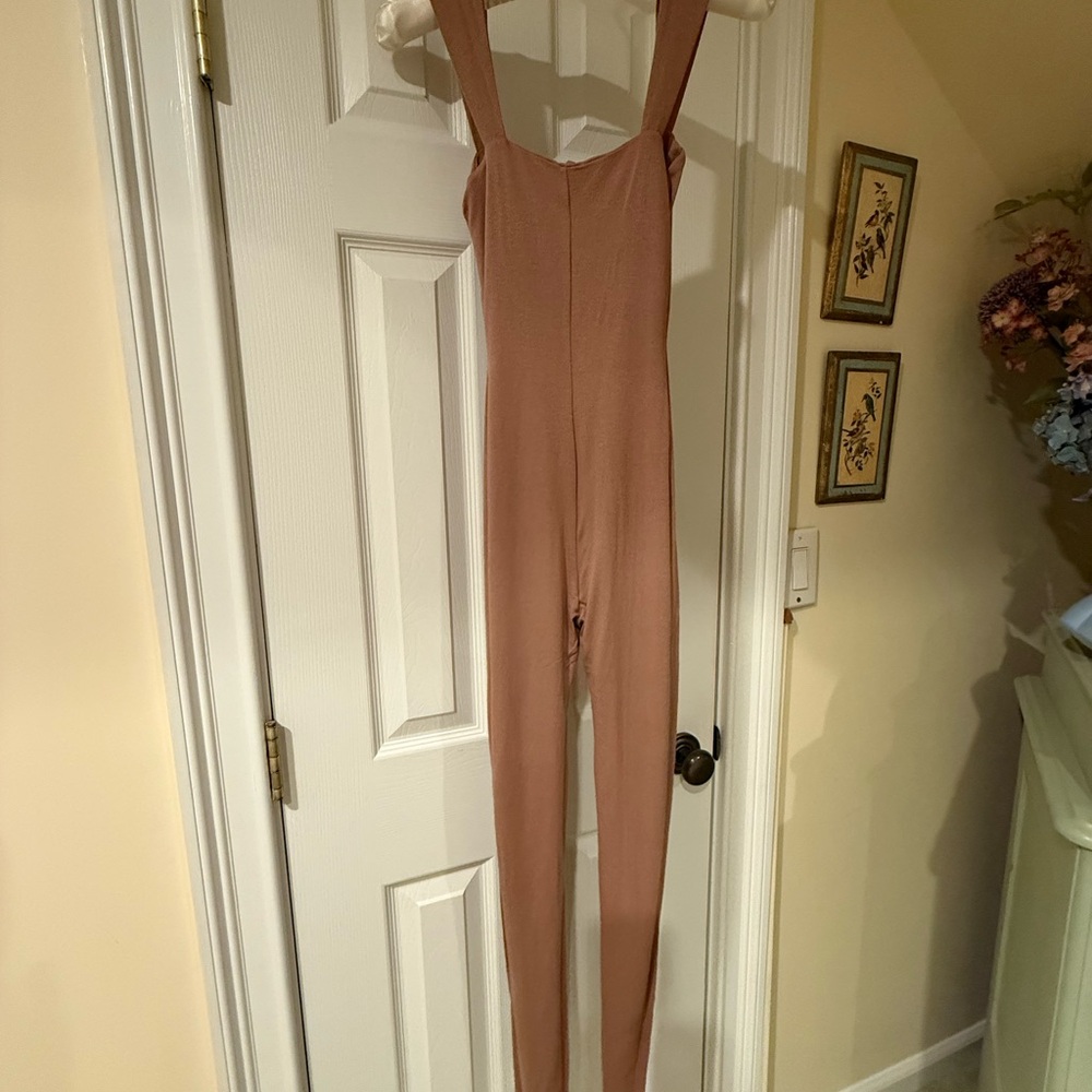 Naked Wardrobe Jumpsuit. Coco color. Soft luxurious fabric